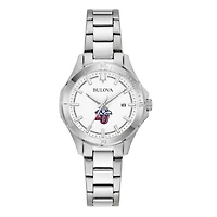 Women's Bulova Silver Liberty Flames Stainless Steel Classic Sport Watch