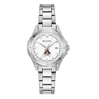 Women's Bulova Silver ECU Pirates Stainless Steel Classic Sport Watch