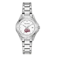 Women's Bulova Silver Montana Grizzlies Stainless Steel Classic Sport Watch