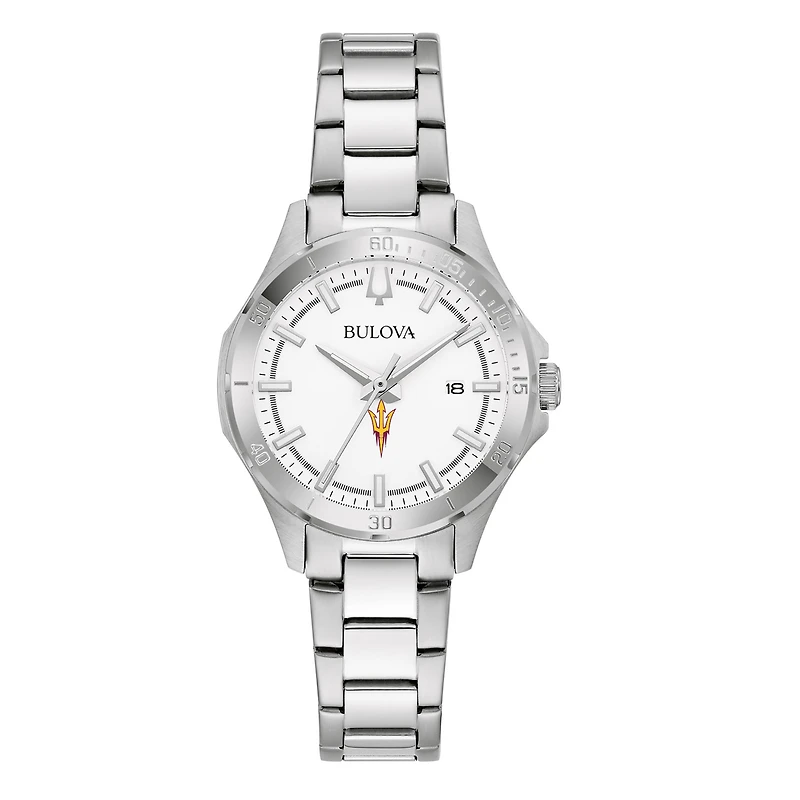 Women's Bulova Silver Arizona State Sun Devils Stainless Steel Classic Sport Watch