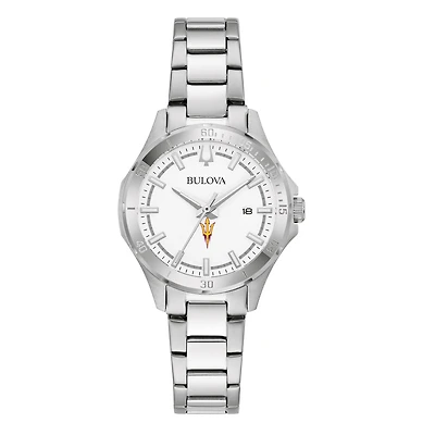 Women's Bulova Silver Arizona State Sun Devils Stainless Steel Classic Sport Watch