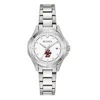 Women's Bulova Silver Boston College Eagles Stainless Steel Classic Sport Watch