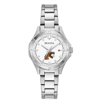 Women's Bulova Silver Florida A&M Rattlers Stainless Steel Classic Sport Watch