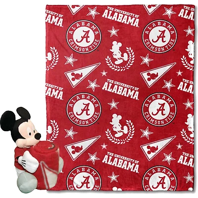 Northwest x Disney Alabama Crimson Tide Mickey Hugger Pillow & Silk Touch Throw Set