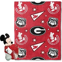 Northwest x Disney Georgia Bulldogs Mickey Hugger Pillow & Silk Touch Throw Set
