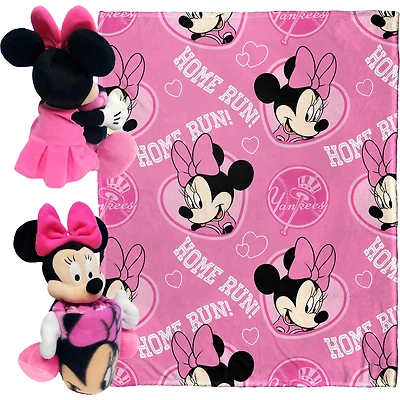 Northwest x Disney New York Yankees Minnie Hugger Pillow & Silk Touch Throw Set