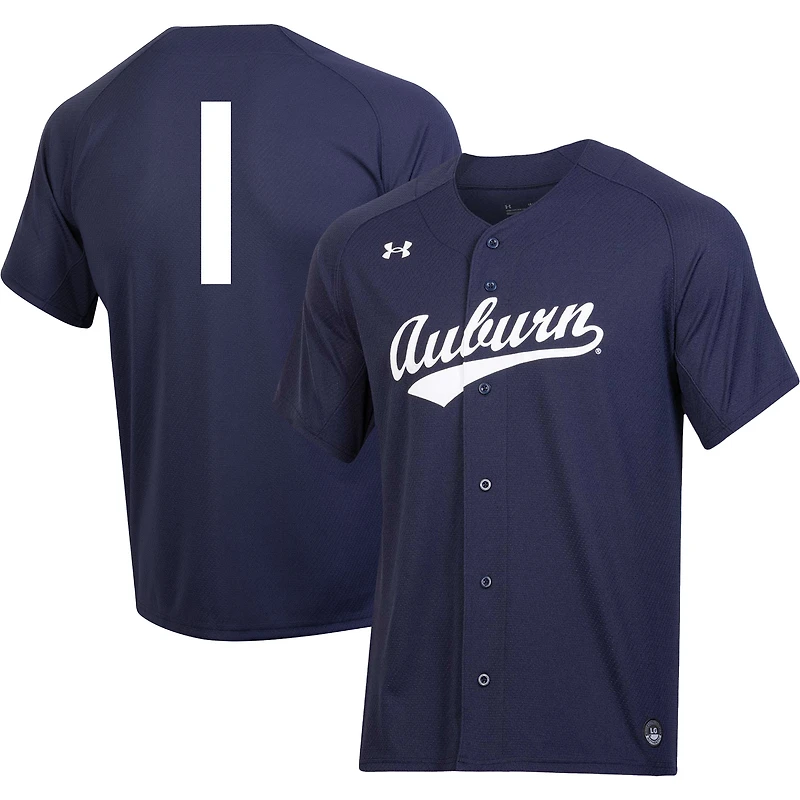 Men's Under Armour Navy Auburn Tigers Replica Baseball Jersey
