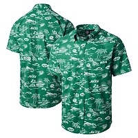 Men's Reyn Spooner Green New York Jets Throwback Pua Performance Polo