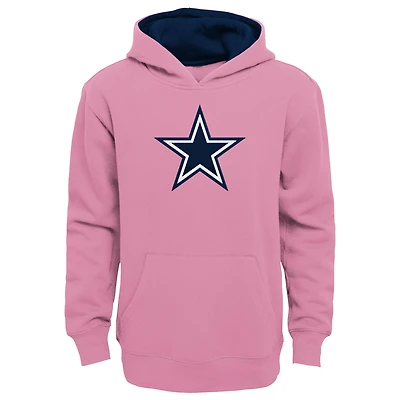 Girls Youth Pink Dallas Cowboys Prime Pullover Hoodie