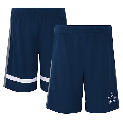 Youth Navy Dallas Cowboys 50 Yard Dash Mesh Shorts