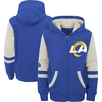 Preschool Royal Los Angeles Rams Stadium Color Block Full-Zip Hoodie