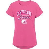 Girls Youth Pink Cleveland Browns Playtime Dolman T-Shirt
