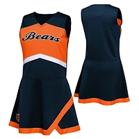 Girls Preschool Navy Chicago Bears Two-Piece Cheer Captain Jumper Dress with Bloomers Set