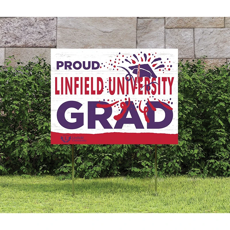 Linfield Wildcats 18'' x 24'' Proud Graduate Yard Sign