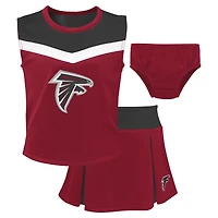 Girls Preschool Red Atlanta Falcons Spirit Cheerleader Two-Piece Set with Bloomers