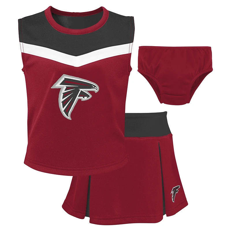 Girls Preschool Red Atlanta Falcons Spirit Cheerleader Two-Piece Set with Bloomers