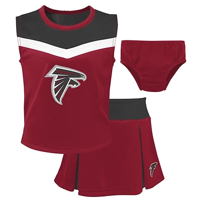 Girls Preschool Red Atlanta Falcons Spirit Cheerleader Two-Piece Set with Bloomers