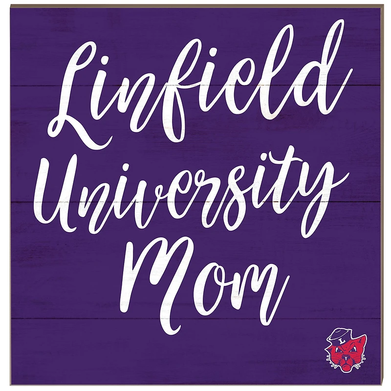 Linfield Wildcats 10'' x 10'' Team Mom Plaque