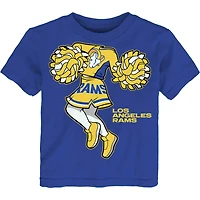 Girls Toddler Royal Los Angeles Rams Cheerleader T-Shirt