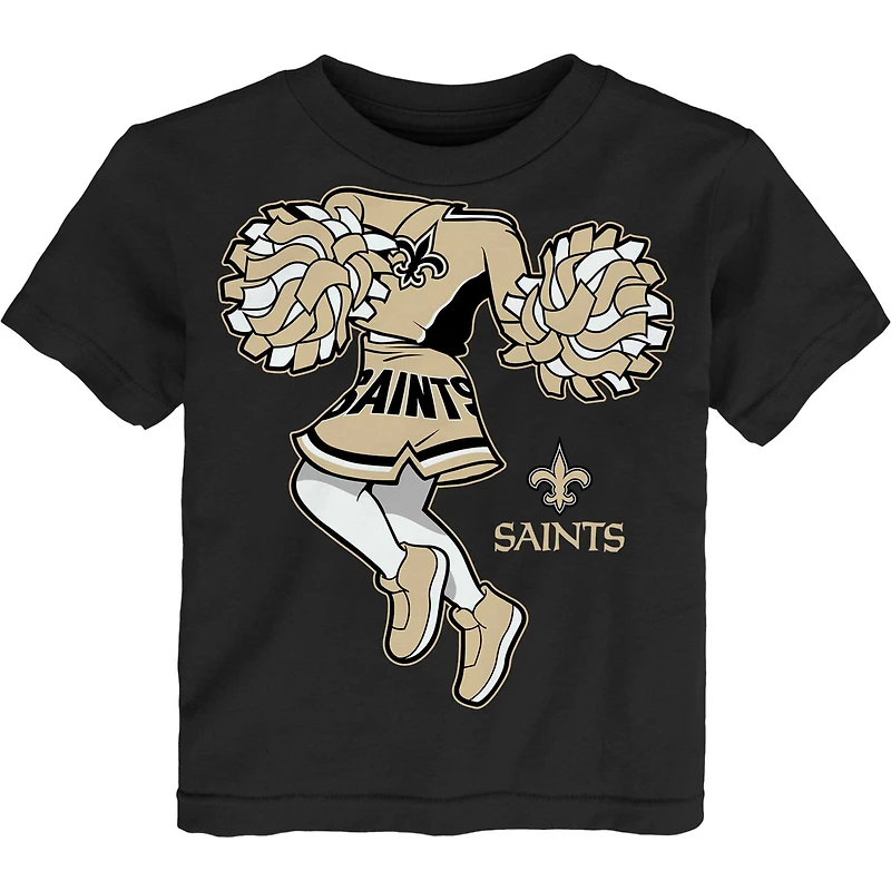 Girls Toddler Black New Orleans Saints Cheerleader T-Shirt