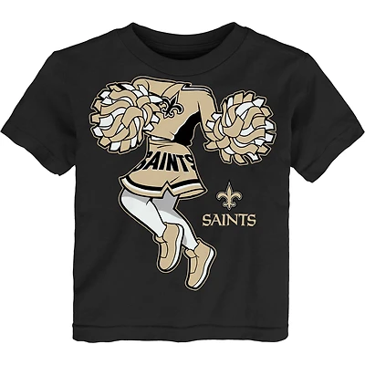 Girls Toddler Black New Orleans Saints Cheerleader T-Shirt