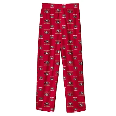 Youth Scarlet San Francisco 49ers Team Color Printed Pajama Pants