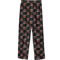 Youth Black Cincinnati Bengals Team Color Printed Pajama Pants