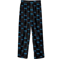Youth Black Carolina Panthers Team Color Printed Pajama Pants