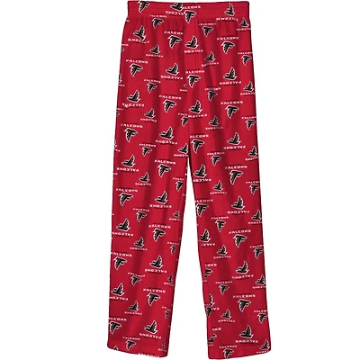 Youth Red Atlanta Falcons Team Color Printed Pajama Pants
