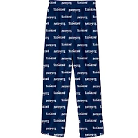 Youth Navy New England Patriots Team Color Printed Pajama Pants