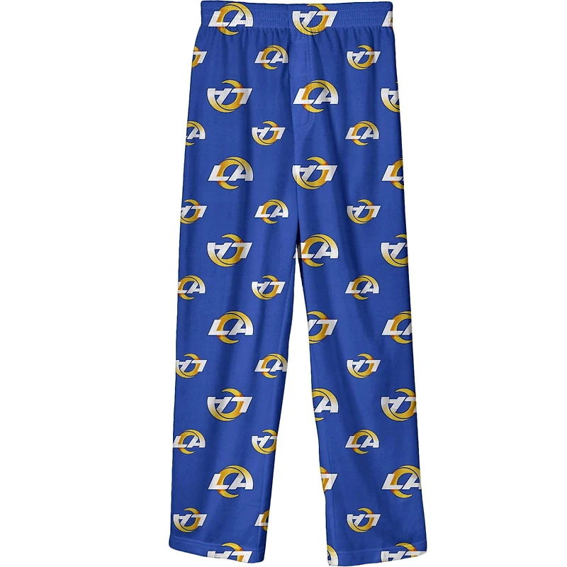 Youth Royal Los Angeles Rams Team Color Printed Pajama Pants