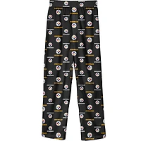 Youth Outerstuff Black Pittsburgh Steelers Printed Pajama Pants