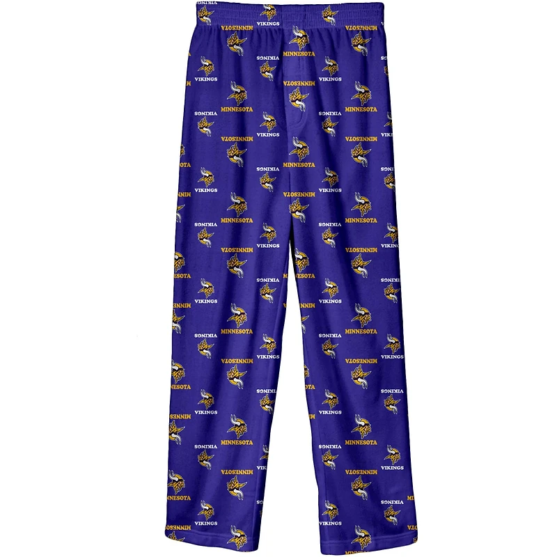 Youth Purple Minnesota Vikings Team Color Printed Pajama Pants