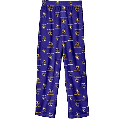 Youth Purple Minnesota Vikings Team Color Printed Pajama Pants