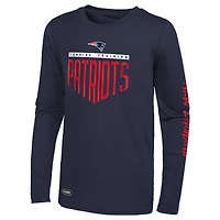 Men's Navy New England Patriots Impact Long Sleeve T-Shirt