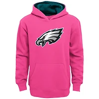 Girls Youth Pink Philadelphia Eagles Prime Pullover Hoodie