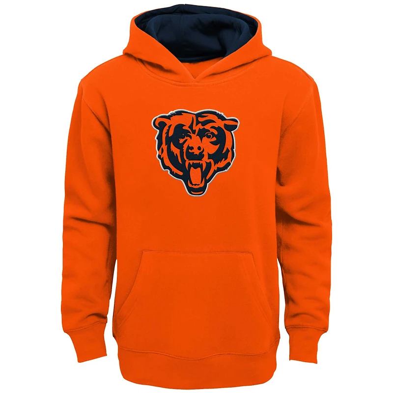 Youth Orange Chicago Bears Prime Pullover Hoodie