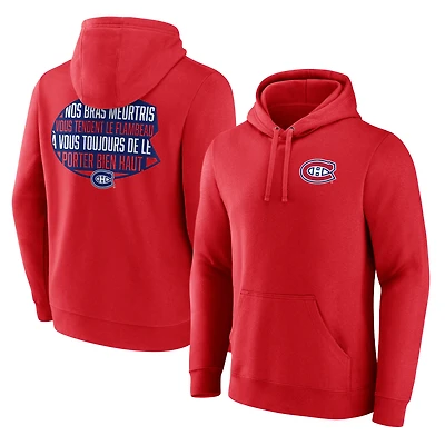 Men's Red Montreal Canadiens Territorial Pullover Hoodie