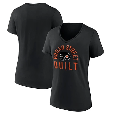 Women's Black Philadelphia Flyers Shout Out V-Neck T-Shirt