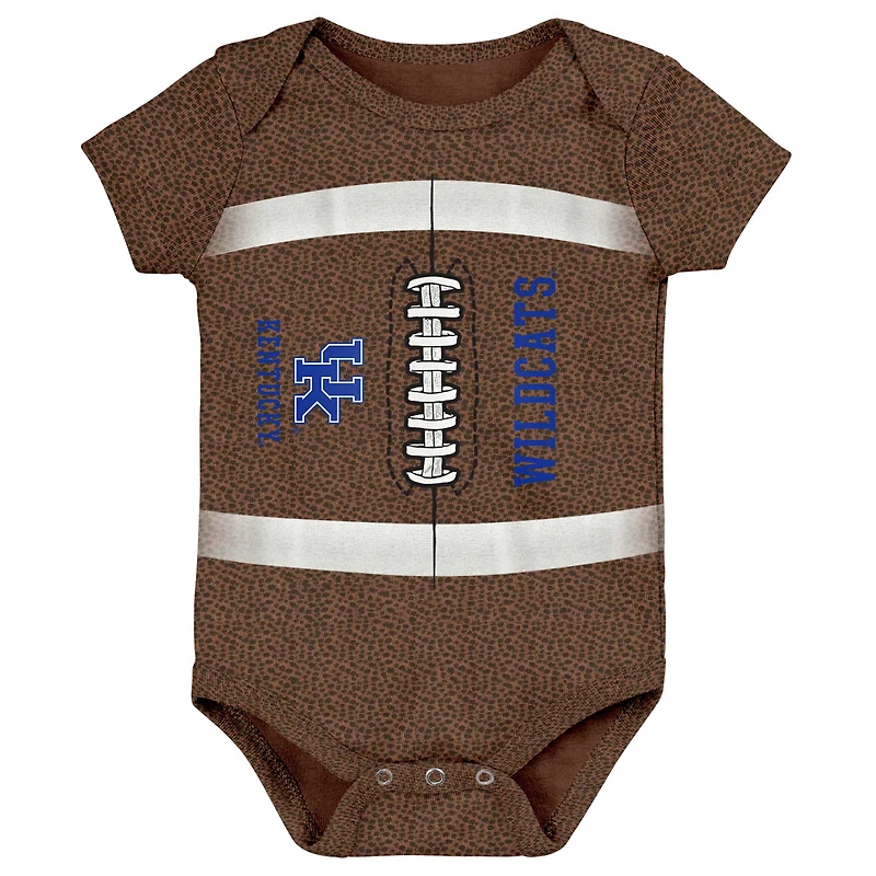 Newborn & Infant Brown Kentucky Wildcats Catch Me Football Bodysuit