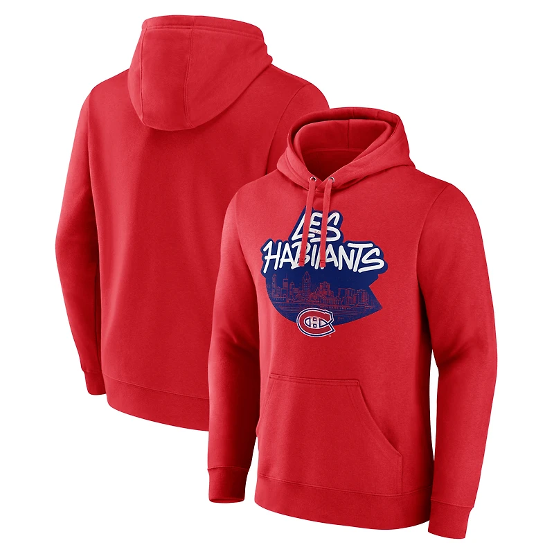 Men's Red Montreal Canadiens Proclamation Pullover Hoodie