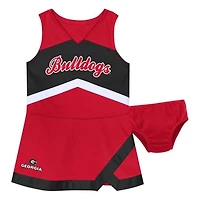 Girls Preschool Outerstuff Red Georgia Bulldogs Two-Piece Cheer Captain Jumper Dress & Bloomers Set
