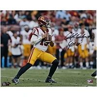 Caleb Williams USC Trojans Autographed 16" x 20" Throwing Photograph with "Fight On!" Inscription