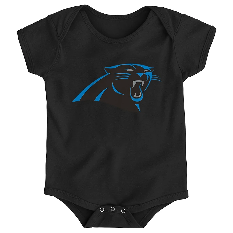 Newborn & Infant Black Carolina Panthers Team Logo Bodysuit