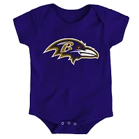 Newborn & Infant Purple Baltimore Ravens Team Logo Bodysuit
