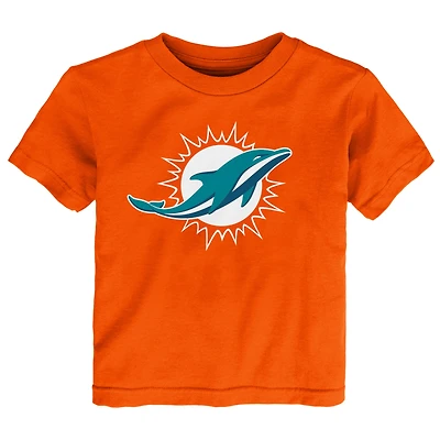 Toddler Orange Miami Dolphins Primary Logo T-Shirt