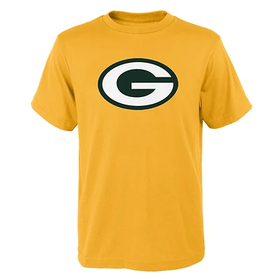Youth Outerstuff Gold Green Bay Packers Primary Logo T-Shirt