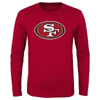 Youth Scarlet San Francisco 49ers Primary Logo Long Sleeve T-Shirt