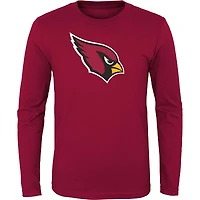 Youth Cardinal Arizona Cardinals Primary Logo Long Sleeve T-Shirt
