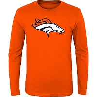 Youth Orange Denver Broncos Primary Logo Long Sleeve T-Shirt